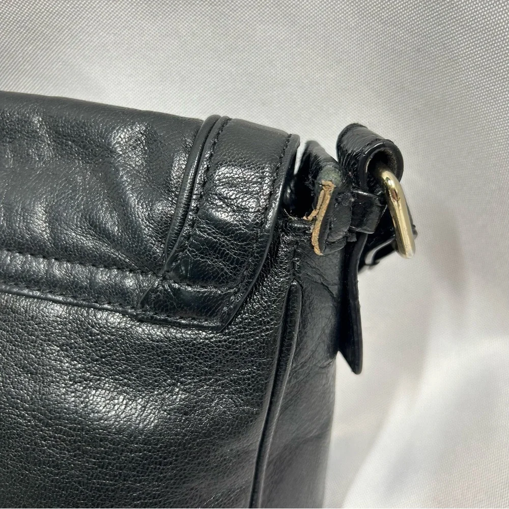Kate Spade | Vintage Roland Park Kirk Crossbody Black Leather Purse Bag
